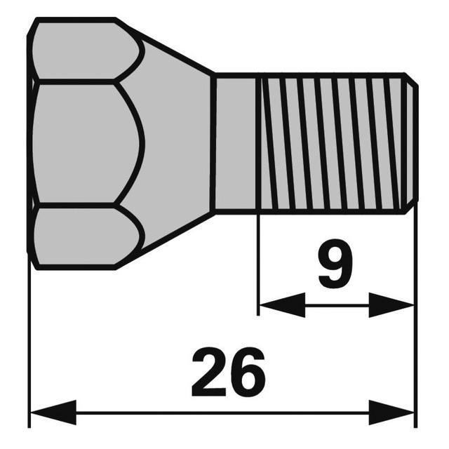 VIS Tete Hexagonale 12x26 10.9 Type Vaderstad référence fournisseur 5905701